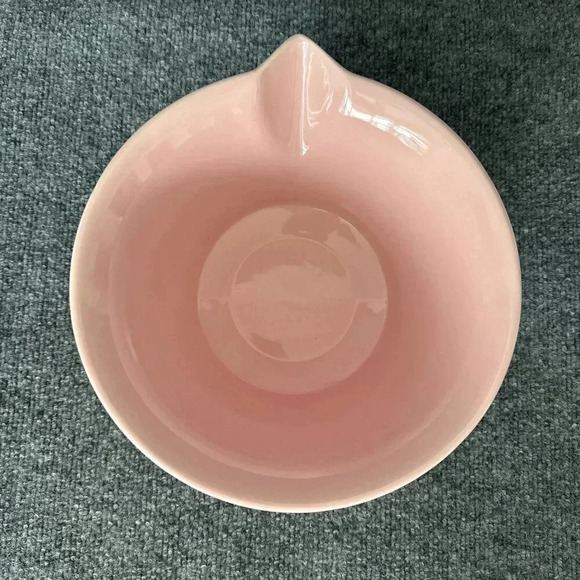Rosanna Batter Mixing Bowl Pink Ceramic With Pour Spout Retro Pinup Kitchen - Picture 5 of 8